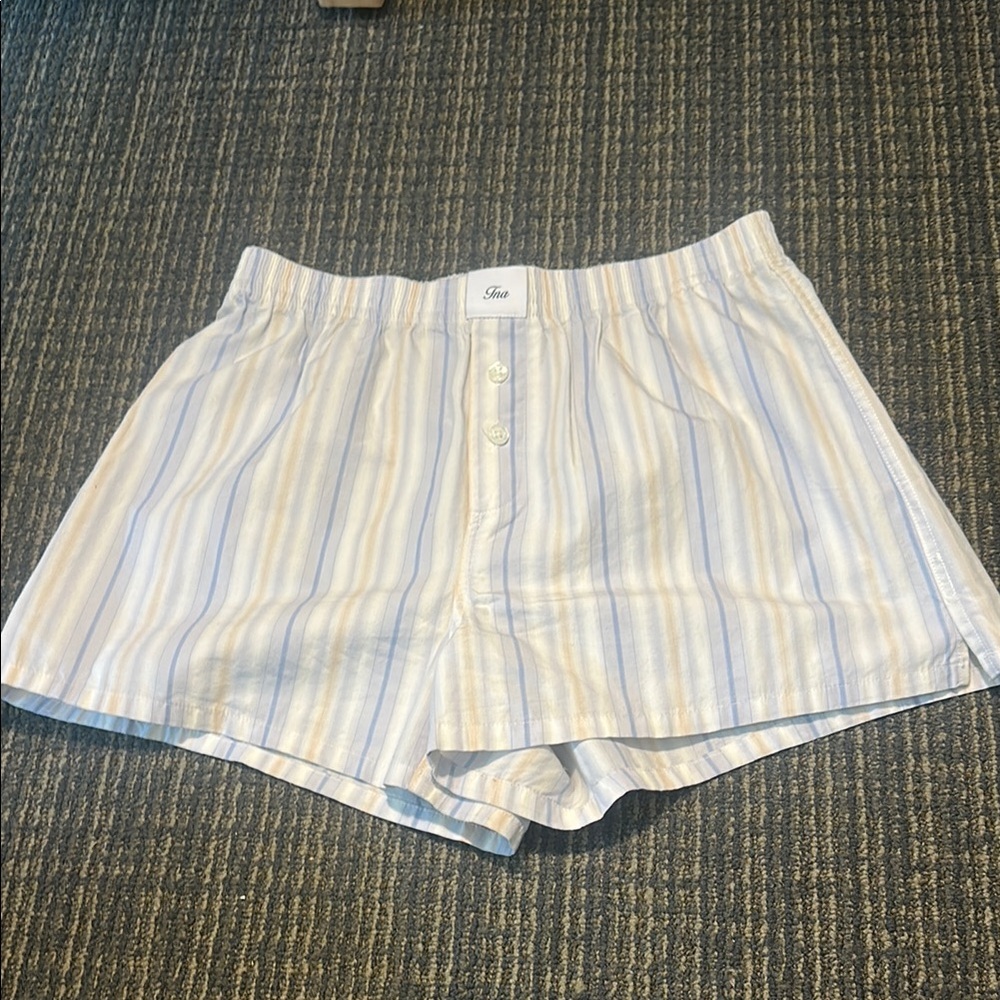 Aritzia TNA Striped Boxer-style Shorts